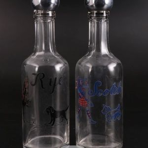 Art Deco Scotch and Rye Decanters